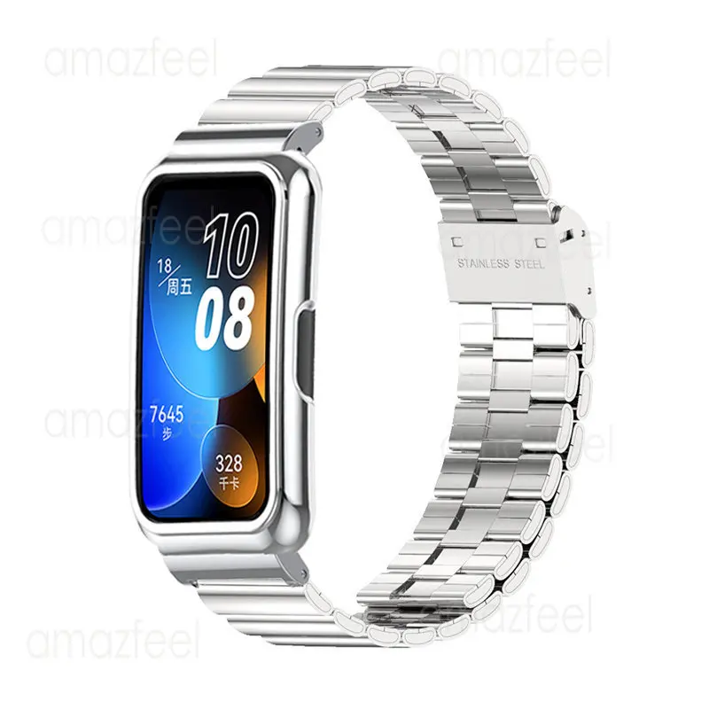Pulseira de para Pulseira Huawei Protetor de Relógio para Honor Band7 e Pro Pulseira de Metal Pro Aço Inoxidável - Image 6