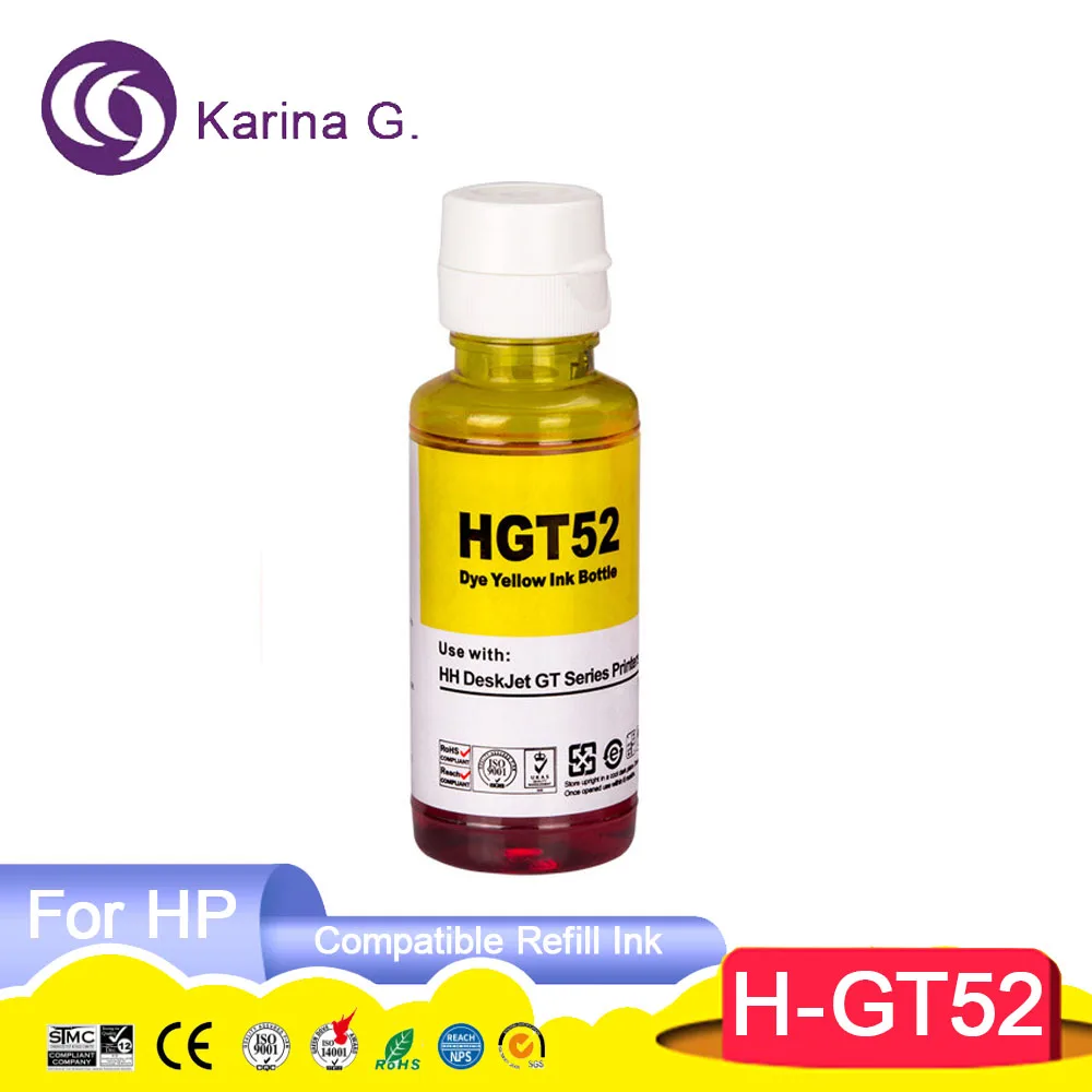 GT52 GT53 GT53XL Premium Color Compatible Refill Inkjet Ink for Ink Tank 319/41