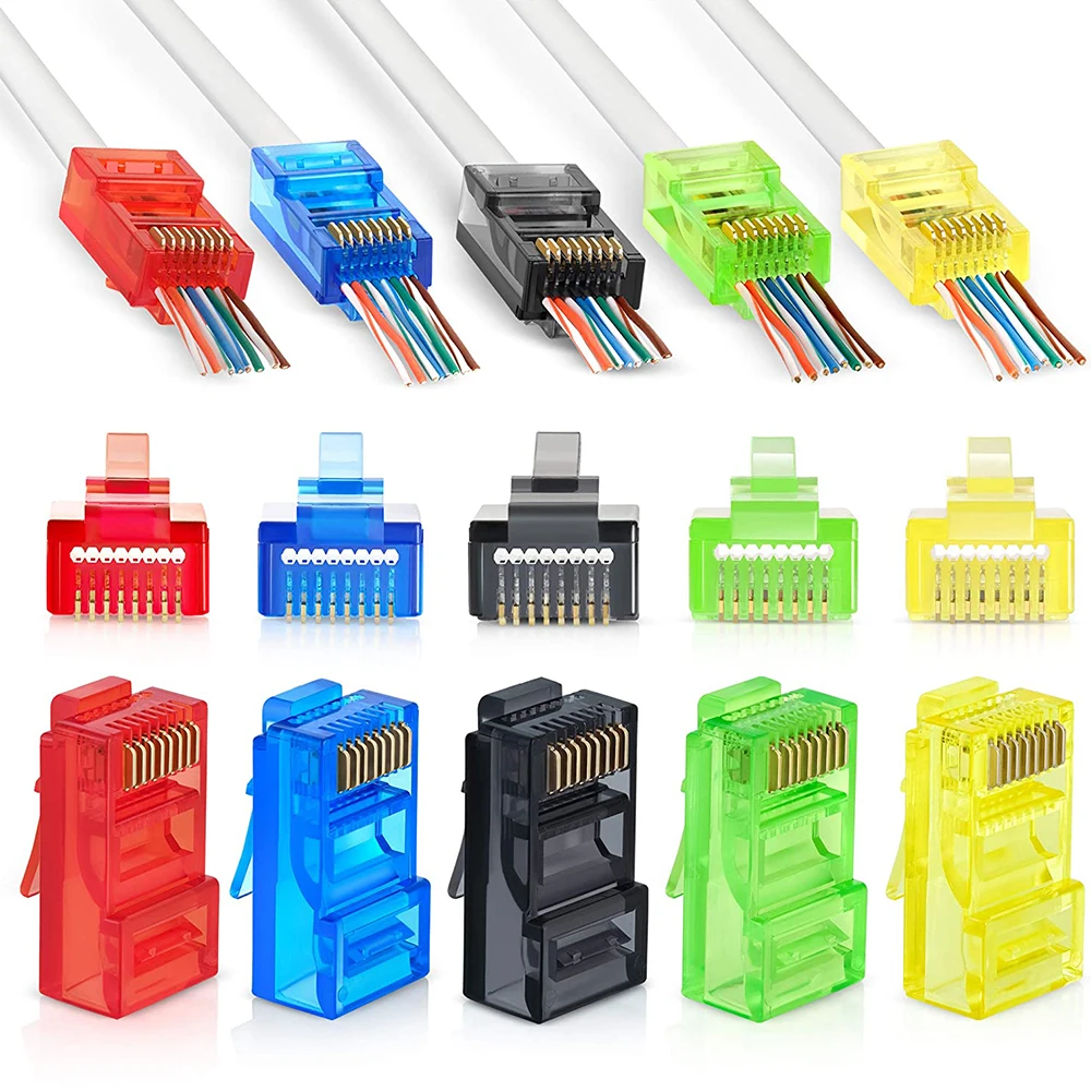 plugues modulares colorido ethernet termina conectores de