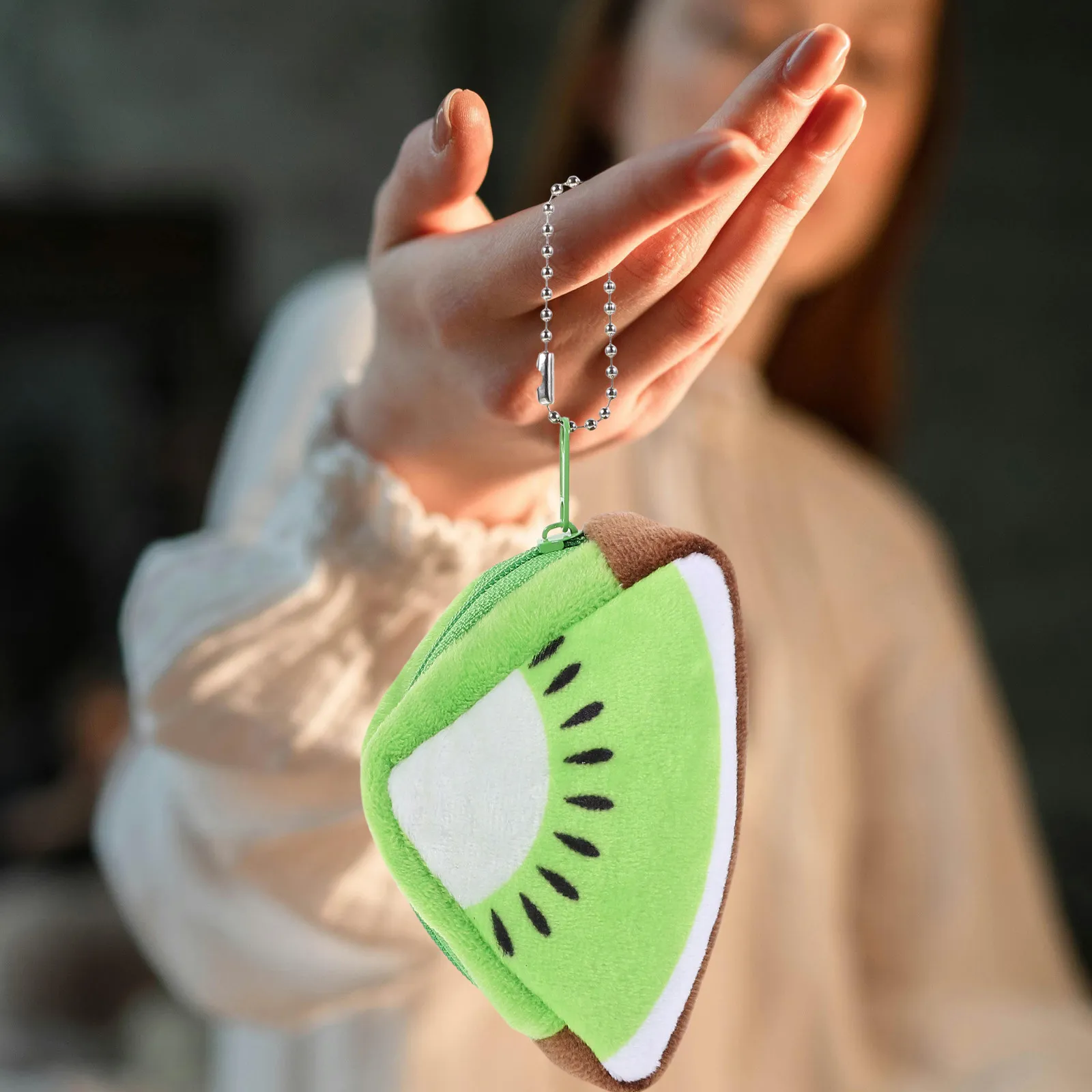 과일 동전 지갑 여성용 귀여운 작은 지갑 경량 지퍼 파우치 동전, 립스틱, 열쇠, 여행 필수품 선물