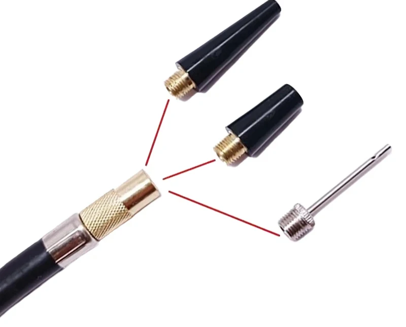 Auto Reifen Ventil Adapter Fahrrad Reifen Valve Adapter Ball Nadel Metall Düse 3-Stück Inflator Adapter Luft Zubehör – Detail 6