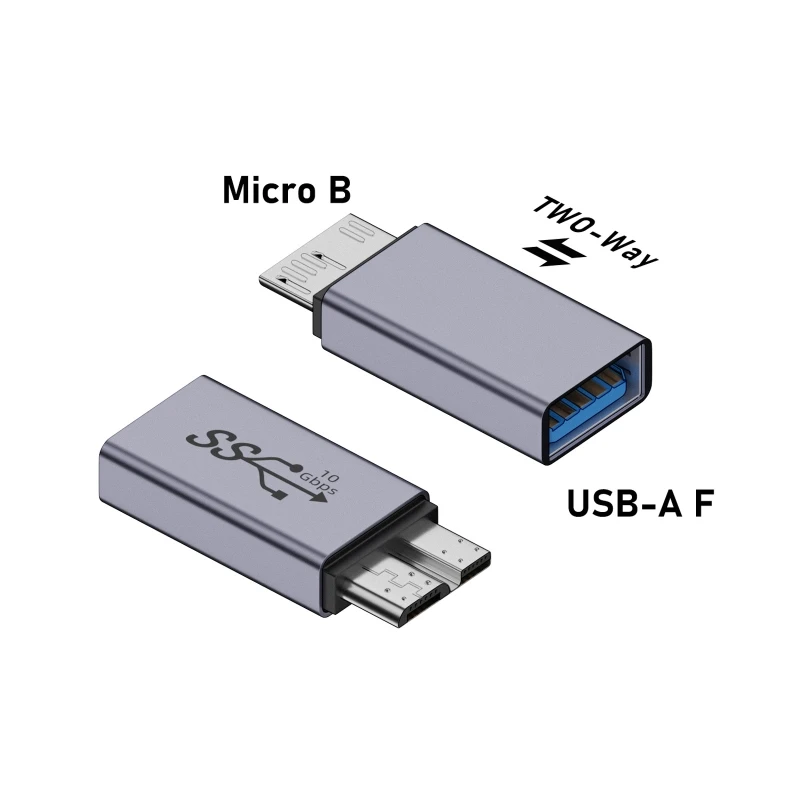 High-Speed USB-C to MicroB Data and Charging Cable Adapter