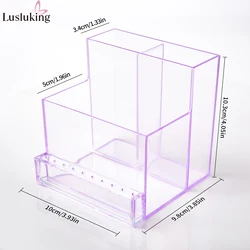 Translucent Acrylic Nail Drill and Supply Organizer with 3-Tier Display Shelf (Translucent purple)