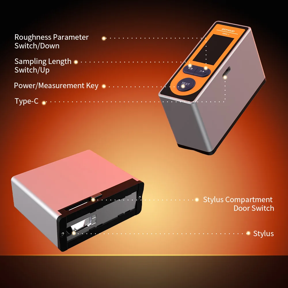 GOYOJO Surface Roughness Tester, High-Precision Digital Profilometer with Blueto
