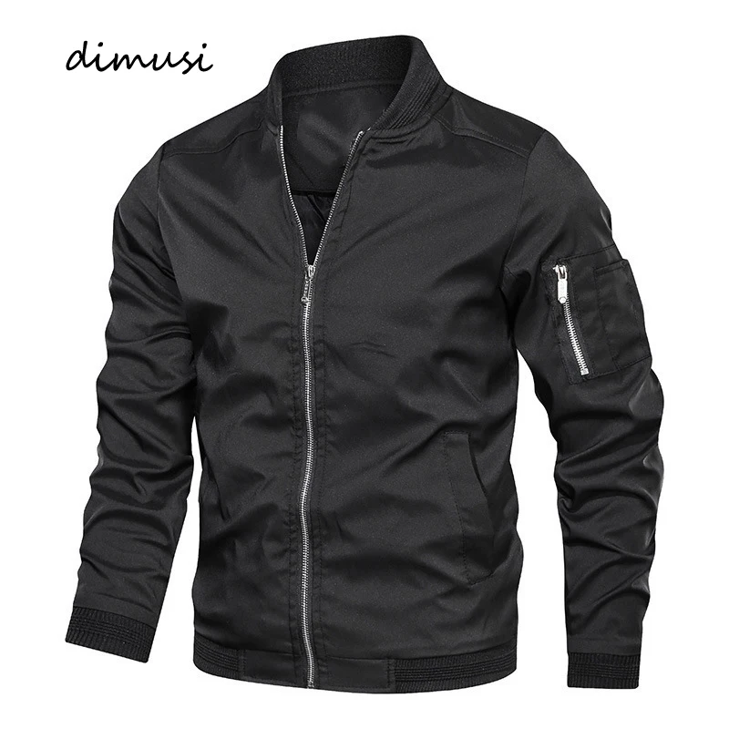 

DIMUSI Spring Men's Bomber Jacket Casual Men Men's Lightweight Sportswear Jacket Fashion Windbreaker Zip Up Coat with Pockets