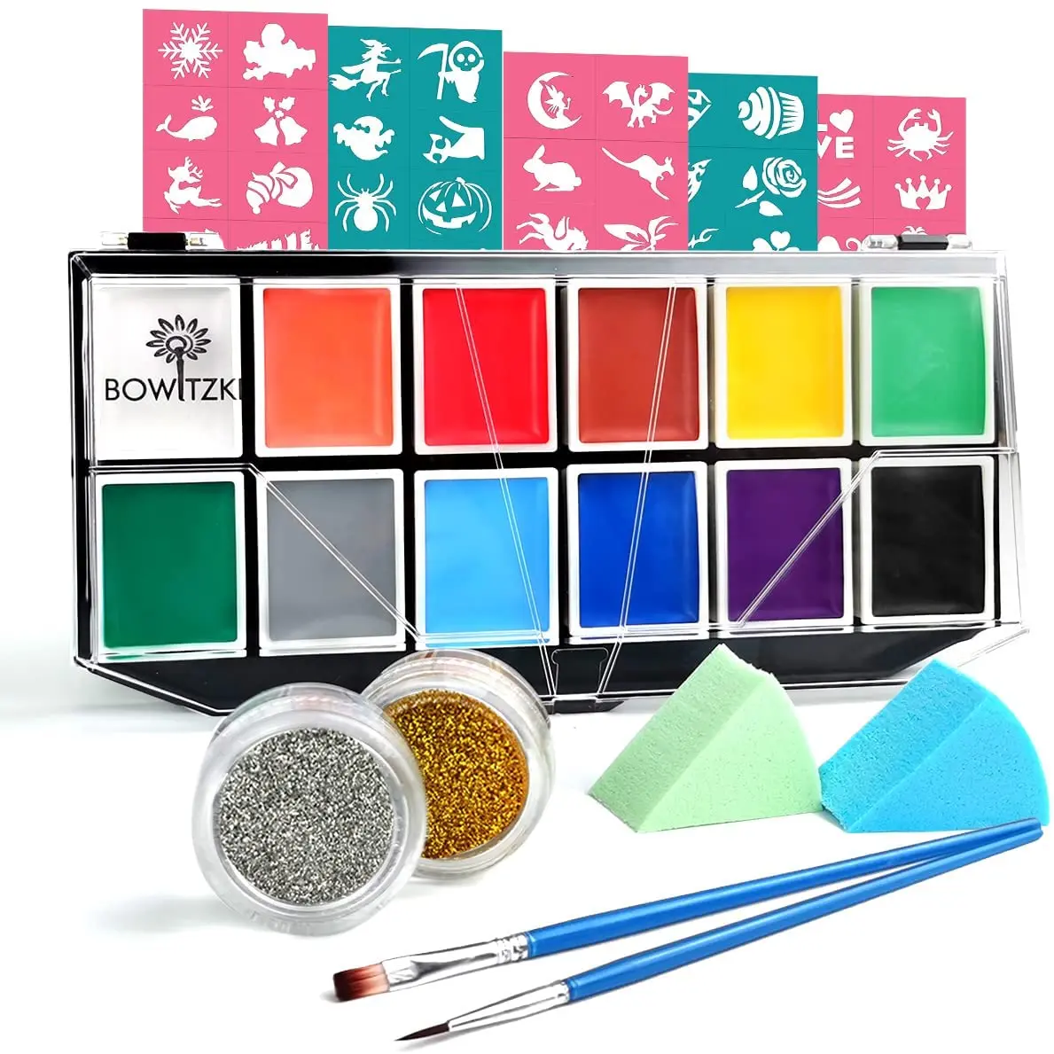 Bowitzki Professional Face Painting Kit for Kids Adults Face Body Paint Set  Kit