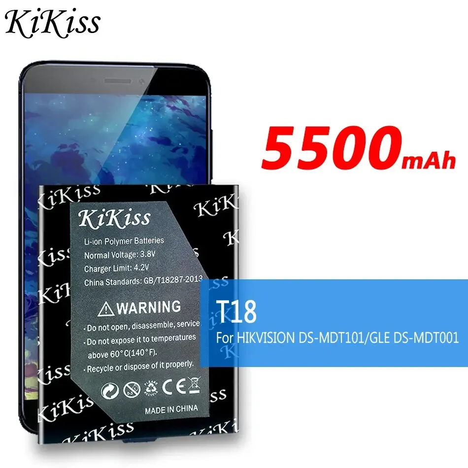 

5500mAh KiKiss Powerful Battery T 18 for HIKVISION T18 DS-MDT101/GLE Bateria