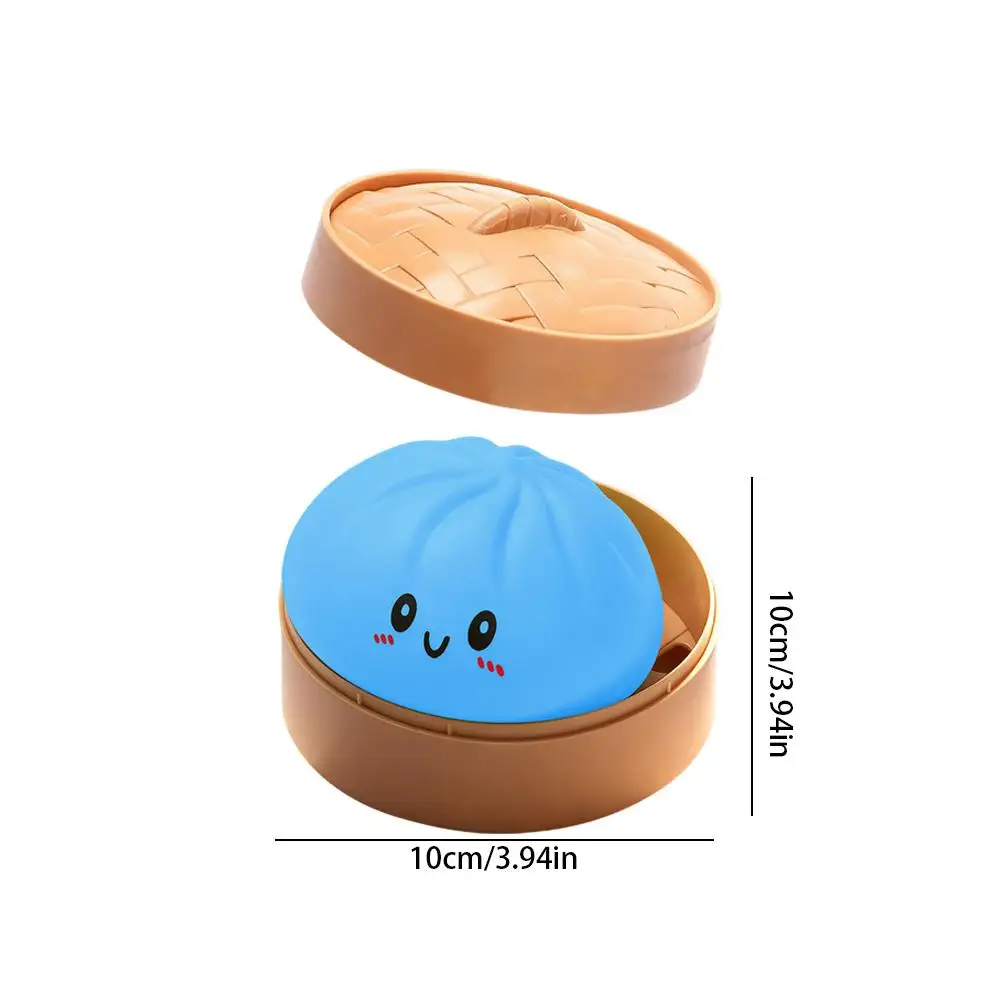시뮬레이션 만두 스퀴즈 장난감 10cm 만두 모양 손바닥 스트레스 해소 장난감 업무 압력 불안 완화 귀여운 바오즈 장난감