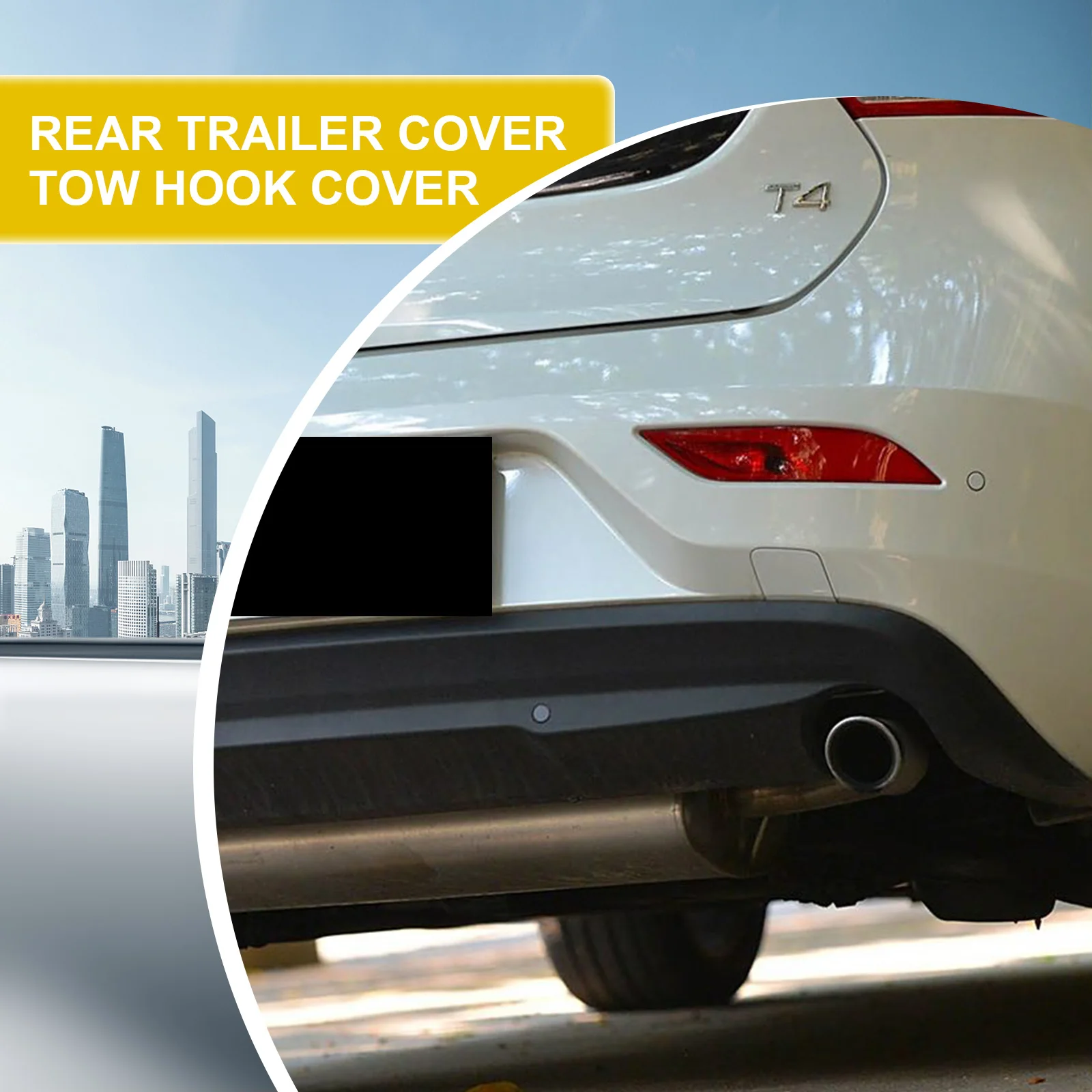Rear Bumper Tow Hook Cover Fit For Volvo V40 2012 2013 2014 2015 39814200 Towing Eye Cover