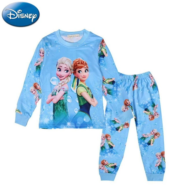 Disney Kids Sleepwear Suit Long Sleeve Long Pants Olaf Frozen Elsa