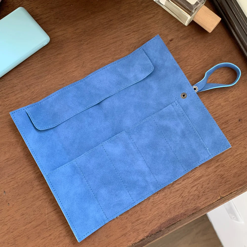 Travel Watch Organizer | 5-Slot Full Grain Leather Watch Band Roll Organizer, Handmade ... - SKU WBRO1625 - UGI Packaging