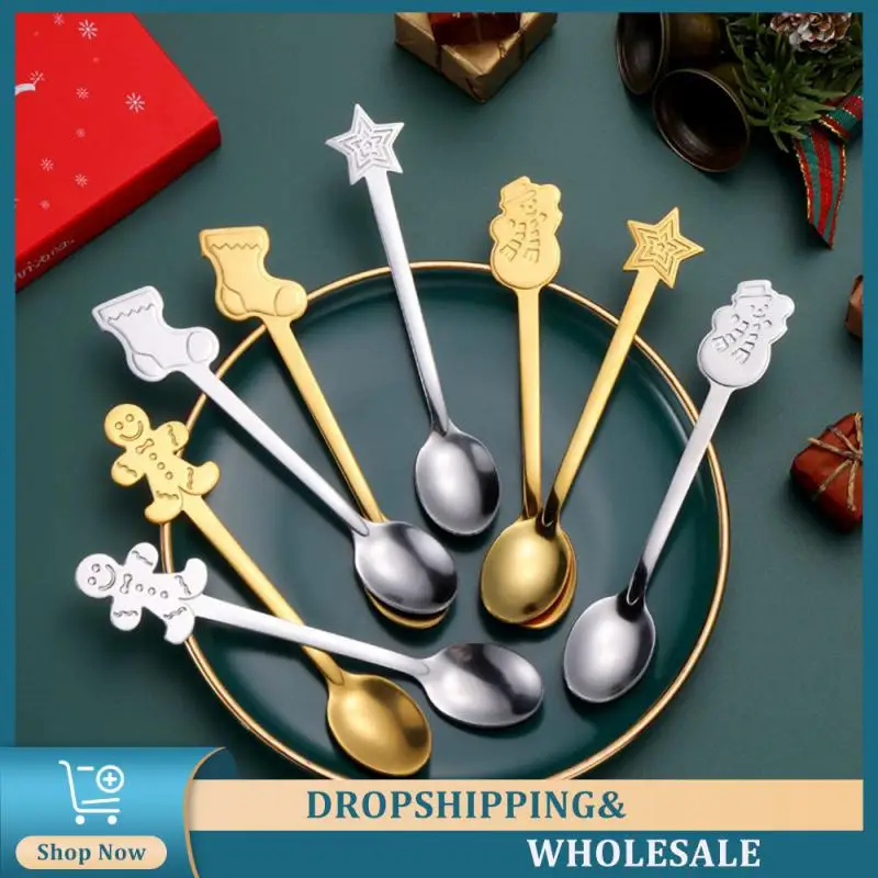 

Coffee Spoon Widely Used Christmas Kitchen Utensils Multi-functional Cartoon Tableware Suit Holiday Decoration Demand Festive