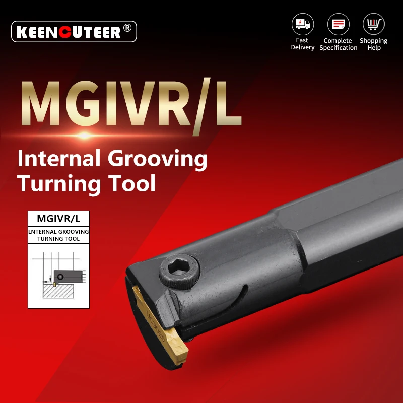 

MGIVR/L2016 MGIVR2520 MGIVR3125 MGIVR3732 MGIVL Holder Straight Shank Grooving Tool Internal Turning Tool Lathe Bar