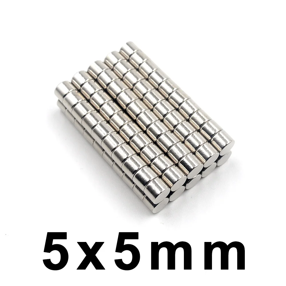 

10/50/100/Pcs 5x5mm Neodymium Magnet NdFeB Round Super Powerful Strong Permanent Magnetic imanes Disc Fridge Magnet 5*5