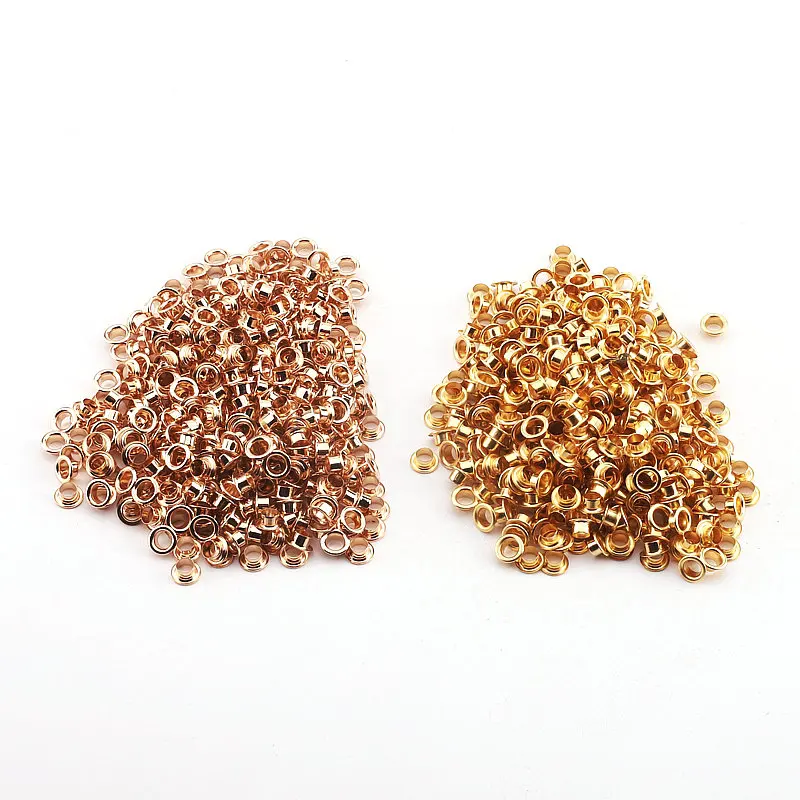 Eyelet Grommet Ring Eyelet Grommet Ring Kit Grommet Eyelet Kit Screw Back Eyelets Metal Eyelet Buttons 400 Sets 4.5mm Rose gold Tone Shoelace Eyelets Garments Grommets Shoes Supplies High Quality Sewing Crafts Accessories