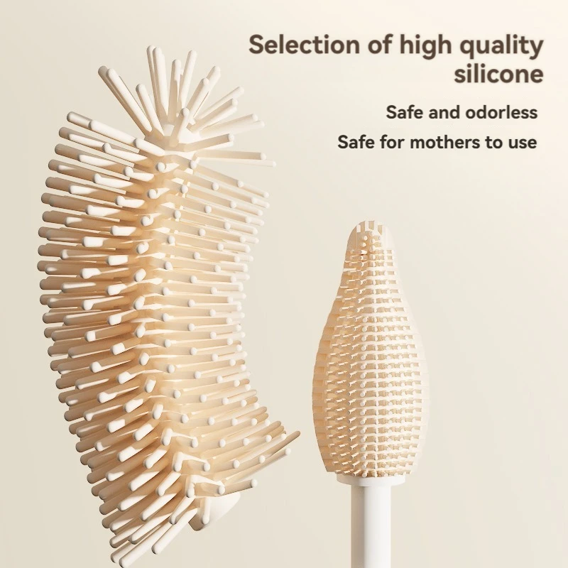 Silicone Baby Bottle Brush Portable Bottle Brush Set Baby Cleaning Brush with Drying Rack Cleaning Brush Bottle Cleaning Brush Bottle Brush Cleaning Brush Set