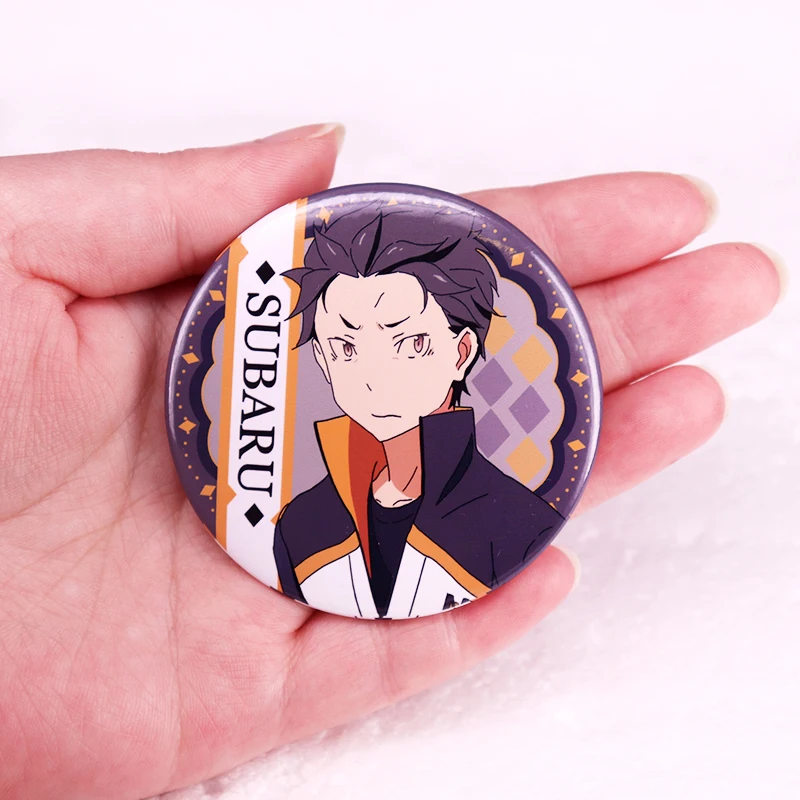 Re:Zero Subaru Button Badge Japanese Novel Anime Pinback Brooch