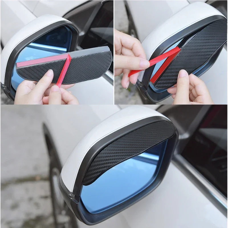 2Pcs Flexible Car Rearview Mirror Protector Rain Eyebrow Cover Universal Sun Visor Rain Shield Protector Car Accessories rearview mirror rain shield rearview mirror rain eyebrow car rearview mirror visor rearview mirror rain guard rearview mirror visor