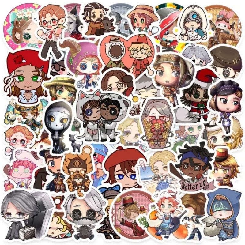 10/50Pcs 공포 게임 Identity V Fools Gold Luca Balsa Prisoner Q 버전 스티커 워터 컵 전화 케이스 노트북 장식 데칼