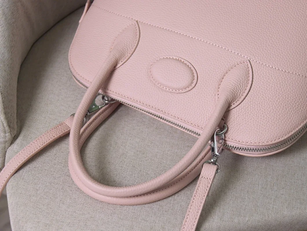 Designer  Head Layer Cowhide Shell Bag Imported Genuine Leather Fashion Luxury Large Capacity Shoulder Crossbody Ladies Handbag