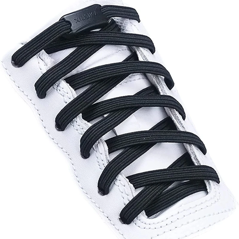 No Tie Shoe laces Elastic Laces Sneakers Flat Shoelaces Kids Adult Quick Rubber Bands For Shoes
