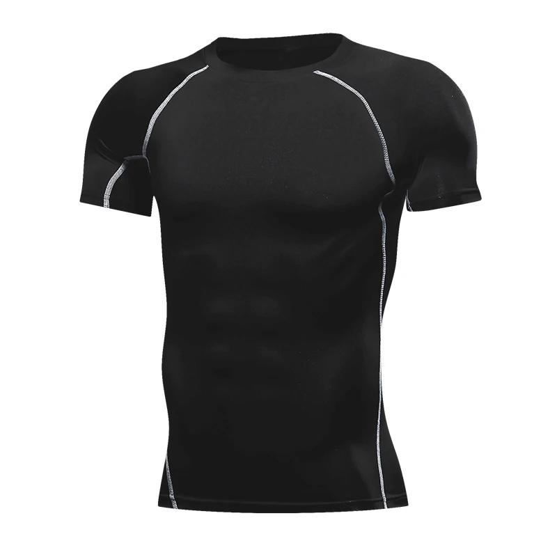 Men's Quick-Dry Compression Sports T-Shirt - Breathable Fitness & Gym Wear