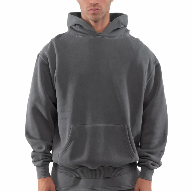 HeavyWeight Sweatwear Custom Printing Logo Embroidery Terry Casual Oversized Pullover Puff Print Hoodie