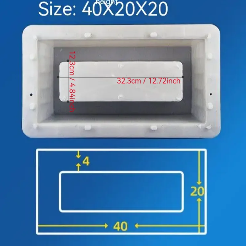 Double Hole Hollow Brick Plastic Cement Mould 40x20x12cm Decorative Wall River Slope Protection Masonry Brick Prefabricated concrete molds