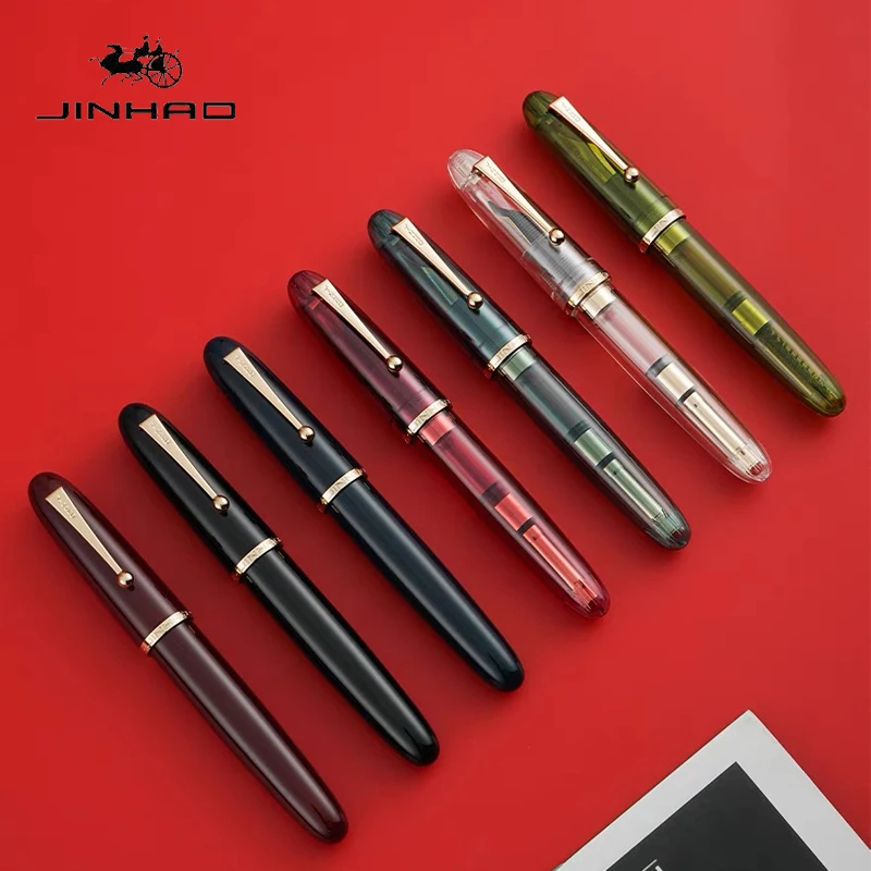 Luxurious Transparent Resin Fountain Pen - Elegant Writing Instrument