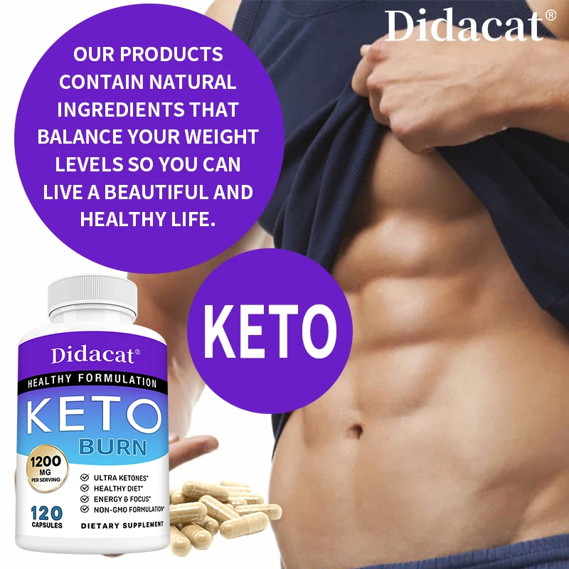 Keto Fat Burning Supplement-Natural Exogenous Ketones Formulated to Support Energy and Focus, Ketogenic Diet, for Men & Women