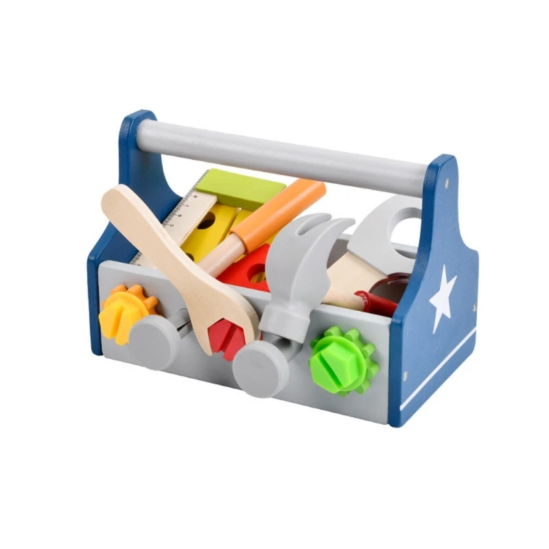 

Wooden Tool Toy Toolbox Sensory Toy Toddlers Construction Toy Birthday Gift