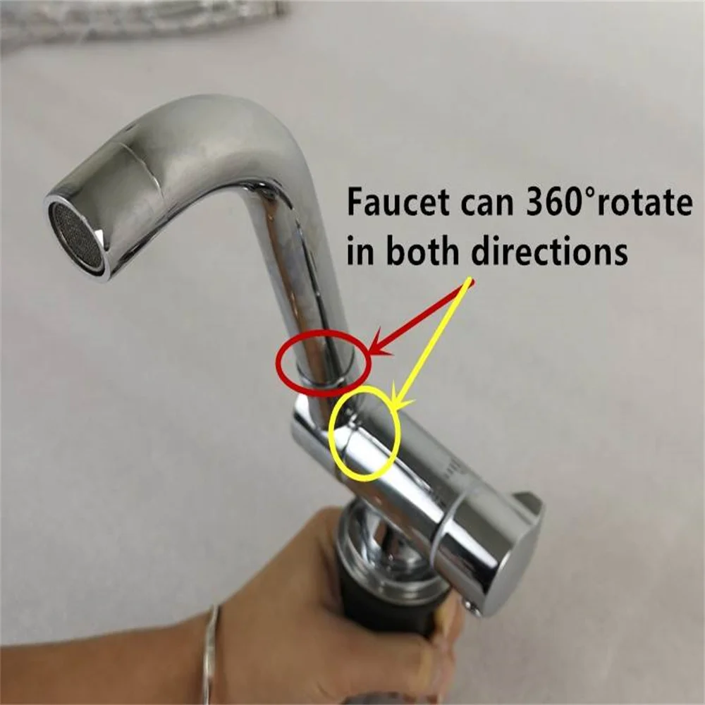 360° Rotating Copper Cold Hot Water Faucet Tap Boat RV Caravan Motorhome GR-S001 kitchen pull out hot and cold faucet full copper washbasin washbasin sink splash proof rotating telescopic faucet