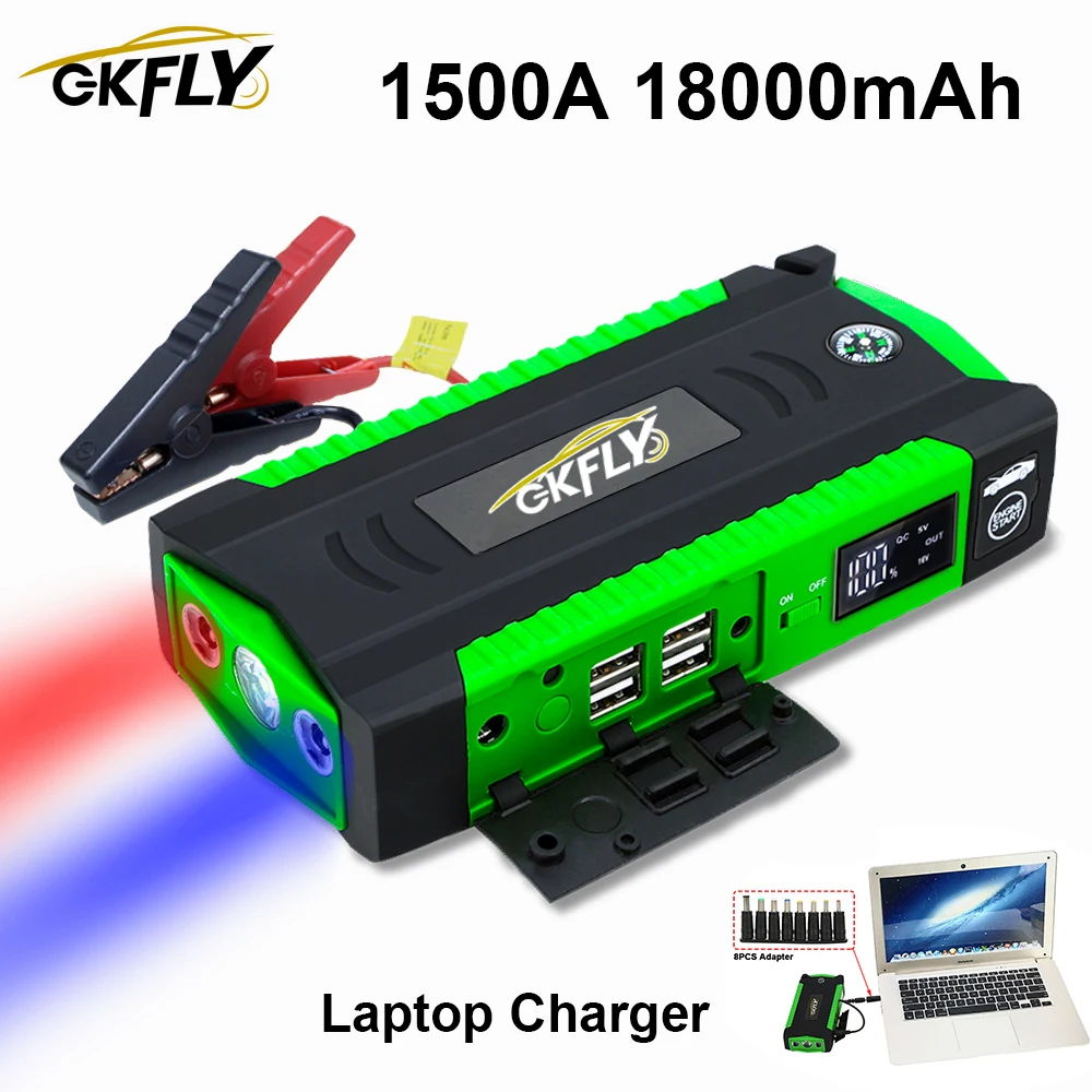 Car Jump Starter Jump Starter 1500A Portable Car Battery Booster Charger 12V Petrol Diesel