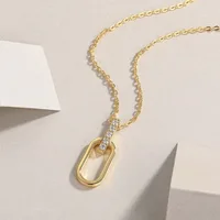 M-JAJA 2mm Moissanite pendentif rectangulaire collier plaqué or 18K S925 en argent Sterling collier ras du cou fête bijoux fins cadeaux 2