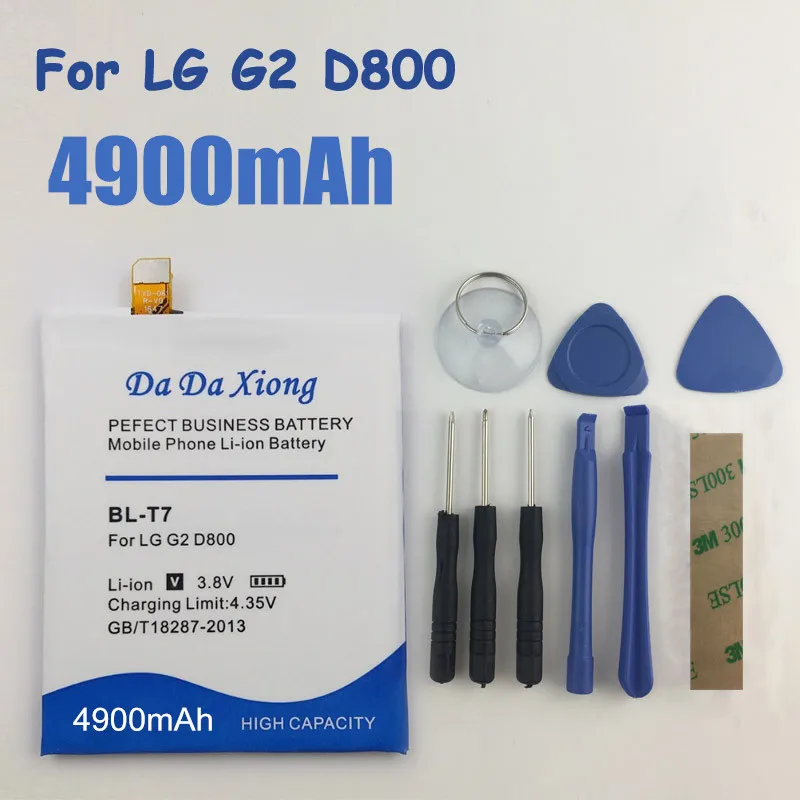 

Аккумулятор для LG Optimus G2 D800 D802 D801 BL-T7 LS980 P693 VS9801 VS980, 4900 мАч