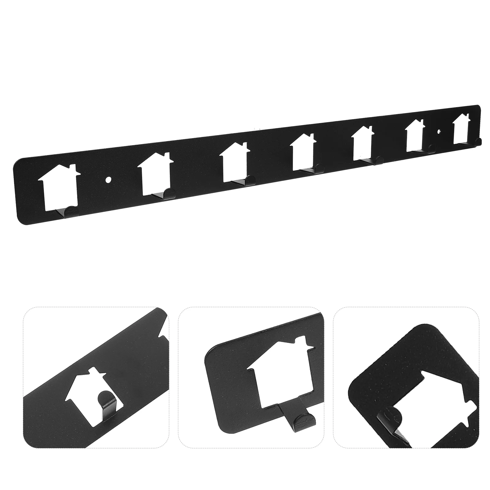 

Wall Mount Hanger with 7-Hooks Metal Wall Mounted Towel Bag Coat Hook Rack