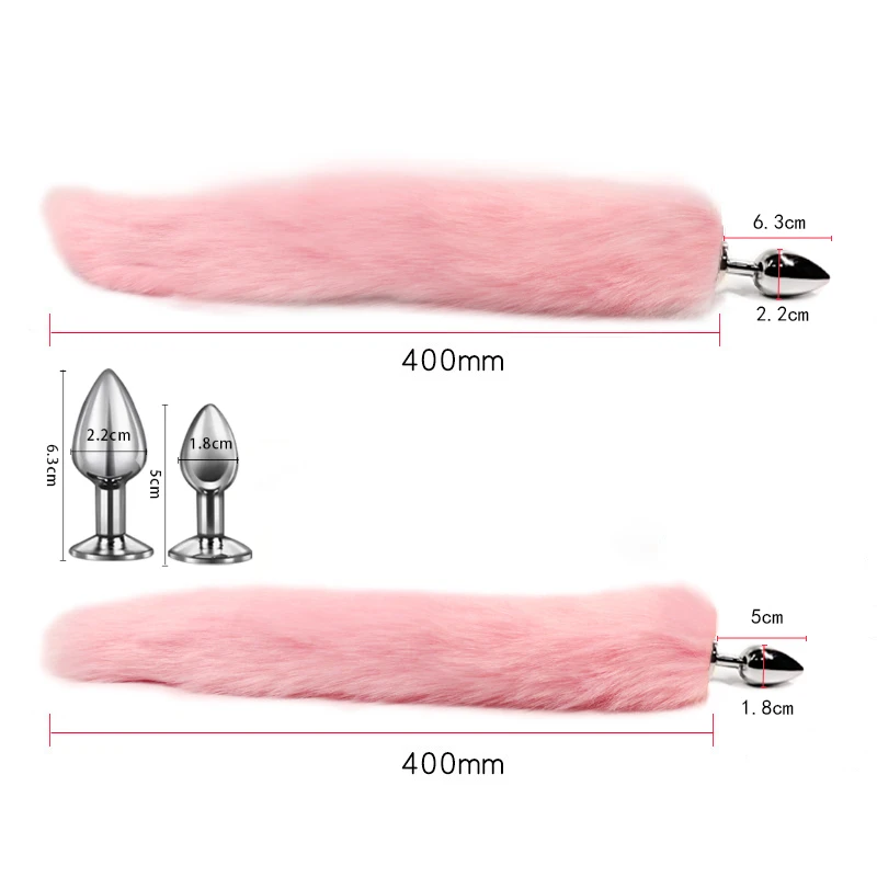 Anal Plug Mini Fox Anal Plug with Tail for Beginner Stainless Steel BDSM Game Cosplay for Woman Couple Men