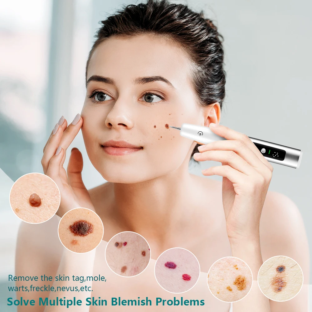 Laser Plasma Pen Electric Skin Tag Remover Tattoo Papilloma Mole Dark Spot Removal Blemish Wart Freckle Eliminator For Face Body