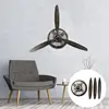 Retro Industrial Style Aircraft Propeller Wrought Iron Art Wall Hanging Ornaments Bar Internet Cafe Decoration 5