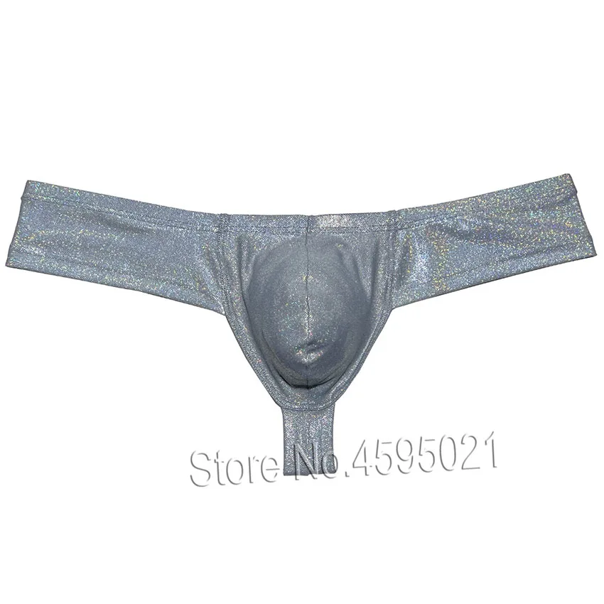 Men Gloss Wet Look Skimpy Boxer Shiny Metallic Luster Briefs Pouch Enhancing Bikini Underpants Hipster