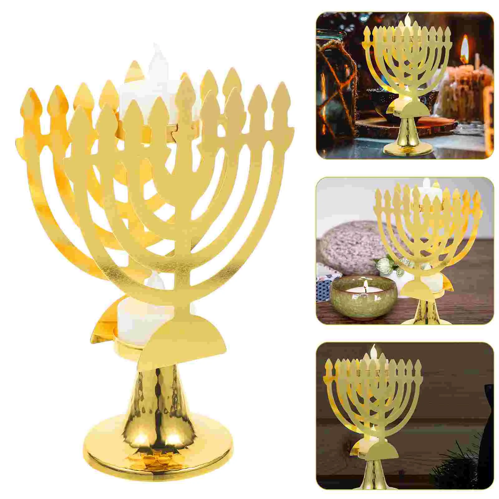 

Electronic Holder Menorahs for Chanukah Electric Flameless Candles Ornaments