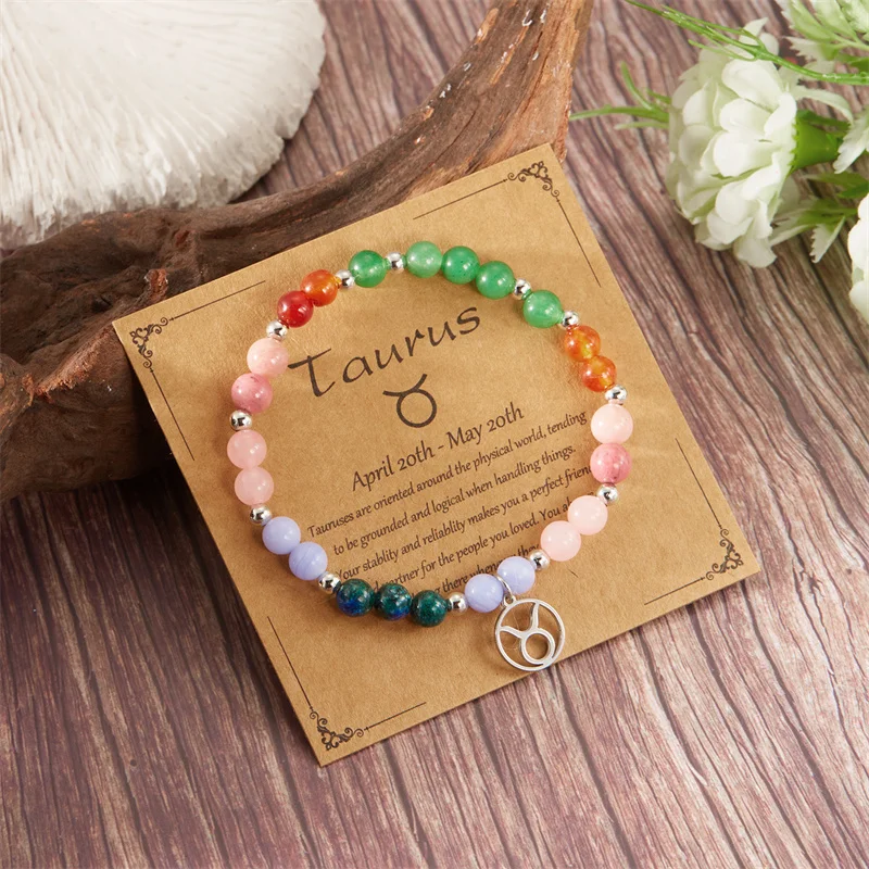 Minimalist Colorful Natural Stone Beaded Bracelets for Women Men Fashion Handmade 12 Constellation Zodiac Sign Bracelets Jewelry 6 Minimalist Colorful Natural Stone Beaded Bracelets for Women Men Fashion Handmade 12 Constellation Zodiac Sign Bracelets Jewelry 6