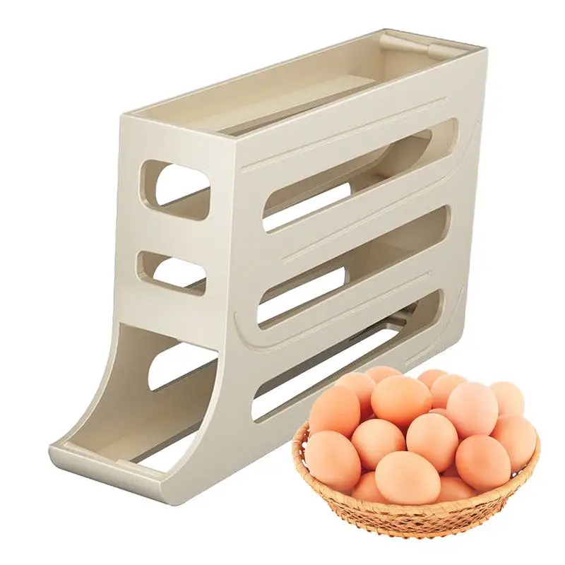 

Refrigerator Egg Storage Box 4 Tier Rolling Egg Holder Dispenser Food Storage Container Fridge Storage Organizer Holders 30 Eggs