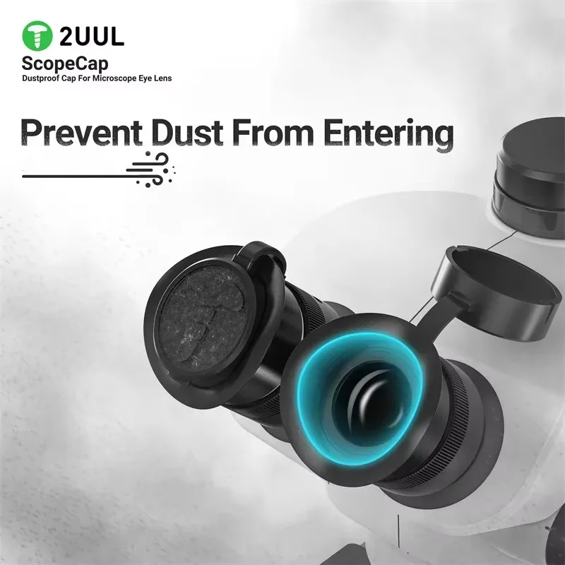 2UUL MS81 ScopeCap Dustproof Cap Soft Rubber Eyepiece Cover For Binocular Trinocular Stereo Microscope Eyepiece Lens microscope dust cover