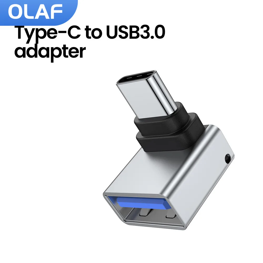 Olaf 90° Angle Type C To USB 3.0 Adapter USB Female To Type c Male Fast Charging adadpter OTG USB C For Xiaomi Laptop PC U Disk BEST SELLERS