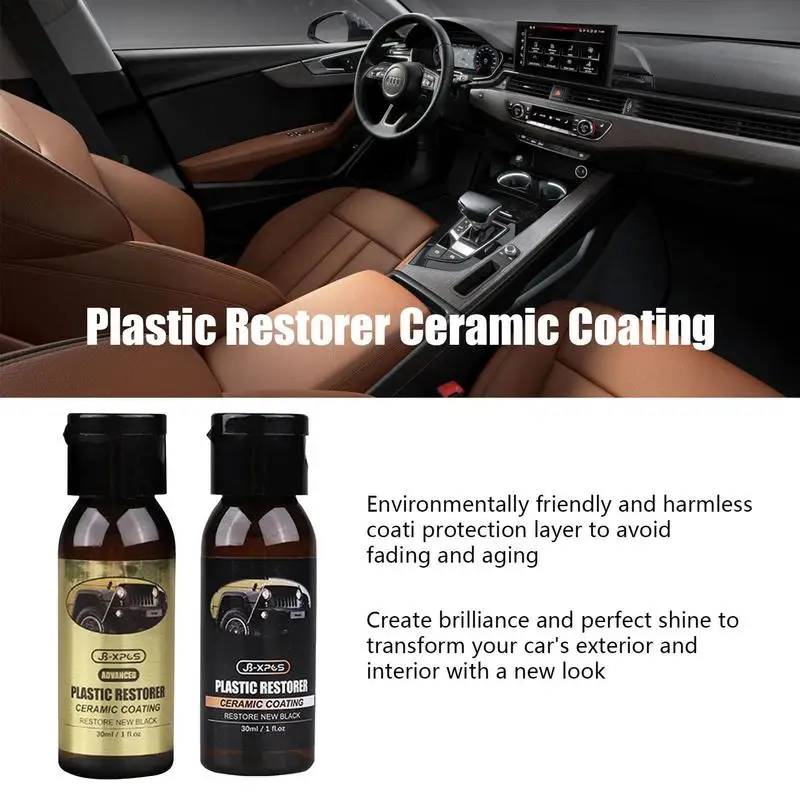 

Automotive Interior Cleaning Agent 30ml Trim Restorer Long Lasting Shine Restores Car Like New Hybrid Ceramic Coating Spray