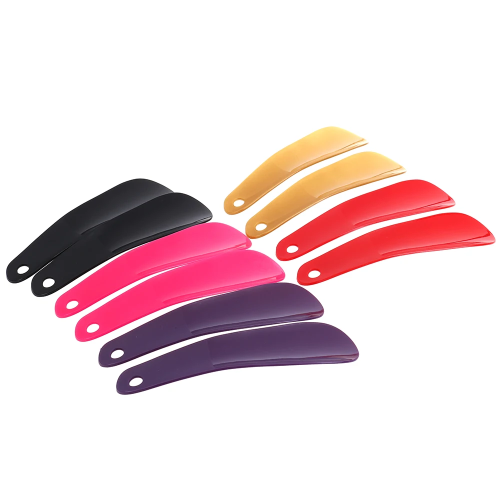 2Pcs 16cm Plastic Shoe Horn Spoon Shape Shoe Horns Professional Shoehorn Flexible Shoe Lifter