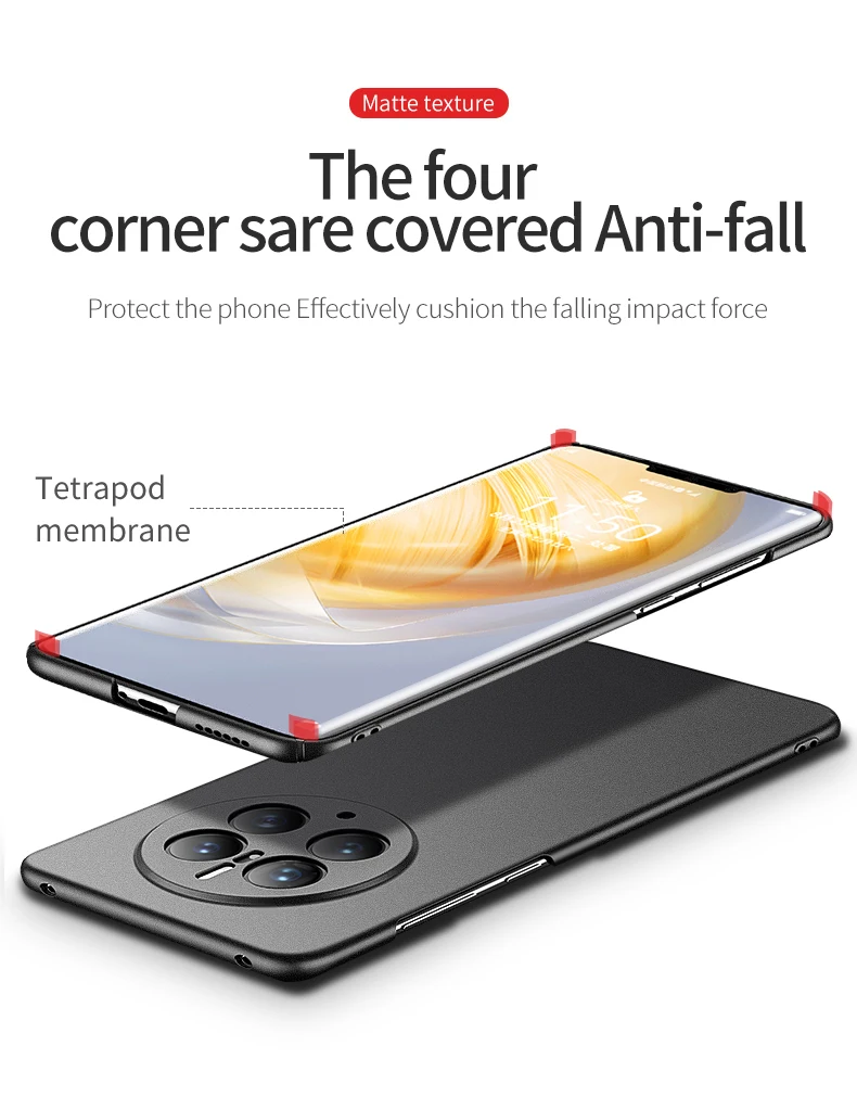 Huawei – coque rigide antichoc pour PC, étui léger, Ultra mince, mat, Mate50 Mate 40 50 60 Pro_voghion.com