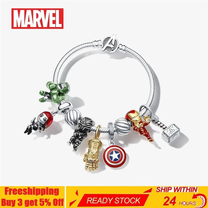 Disney Charm de plata de ley 2022 de Marvel, Charm de cuentas de dibujos animados exquisitos, guantes de araña compatibles con pulsera colección de primavera de 925| | - AliExpress