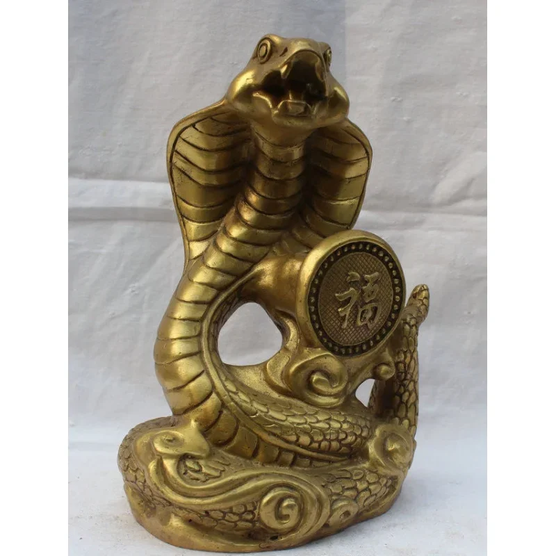 

Pure copper blessing snake money snake Cobra creative home decoration living room wine cabinet crafts